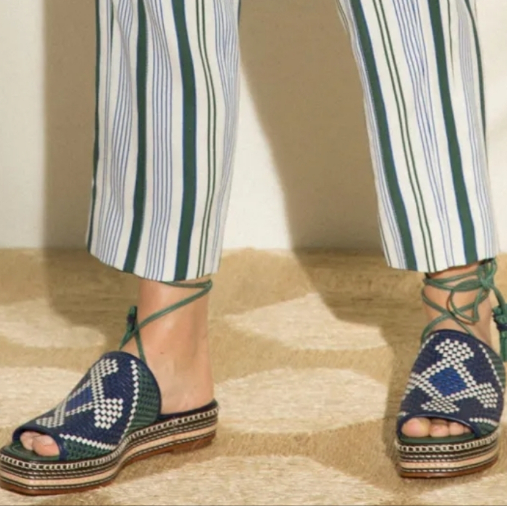 Tory Burch Woven Espadrille Sandal Sz 10.5